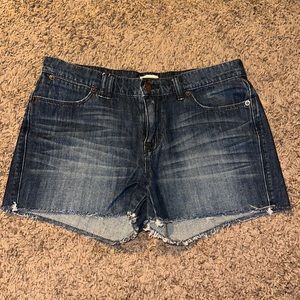 J. Crew raw hem jean shorts